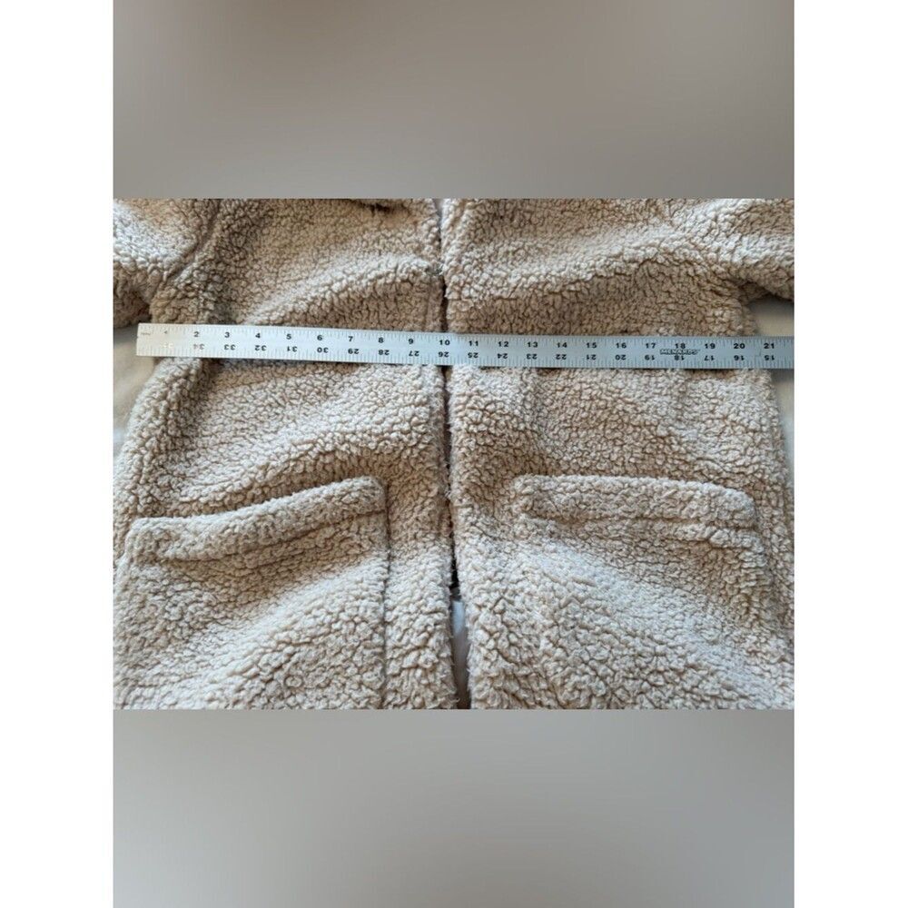 Jason Maxwell Sherpa Lightweight jacket | Size Medium | Tan Cream Clasp closure - Picture 4 of 9